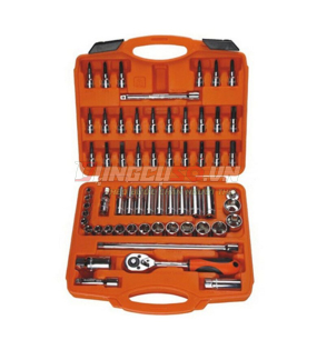 Bộ tuýp 3/8″ 6 cạnh 61 chi tiết xi bóng Cr-V Asaki AK-9753