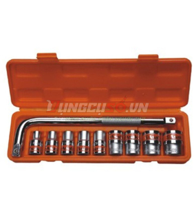 Bộ tuýp 1/2″ 12 cạnh 10 chi tiết xi bóng Cr-V Asaki AK-9767