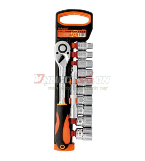 Bộ tuýp 1/2″ 6 cạnh 12 chi tiết xi bóng Cr-V Asaki AK-9811