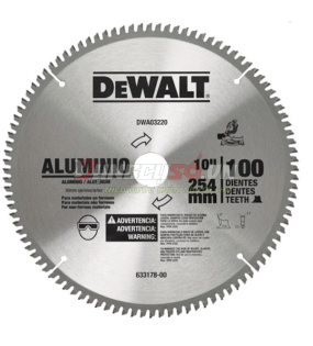 Lưỡi cắt nhôm 255mm 100T DeWALT DWA03220-B1