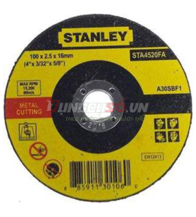 Đá cắt sắt 100 x 2.5 x 16mm Stanley STA4520FA