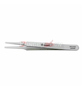 Nhíp inox gắp linh kiện mũi bằng 120 x 9 x 2mm Asaki AK-9193