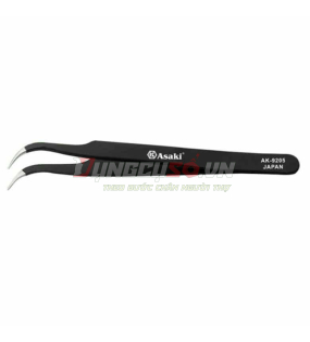 Nhíp gắp linh kiện mũi nhọn (chống tĩnh điện) 120 x 9 x 2mm Asaki AK-9205