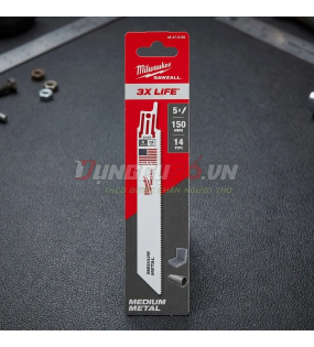 Bộ 5 lưỡi cưa kiếm kim loại 150mm 14 răng/inch | Milwaukee 48-47-5182