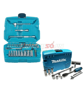 Bộ cần siết tự động & đầu tuýp 1/4” 34 chi tiết Makita B-65567