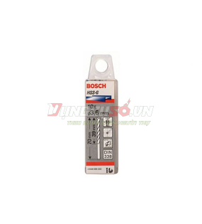 Mũi khoan sắt HSS-G 3.6mm (hộp 10 mũi)
