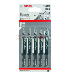 Lưỡi cưa lọng T 111 C – Gỗ 5 lưỡi Bosch 2608630033