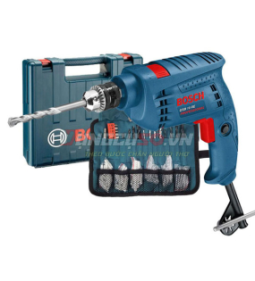 Máy khoan động lực 10mm (valy nhựa, bộ mũi khoan, đầu vít) Bosch GSB 10 RE SET