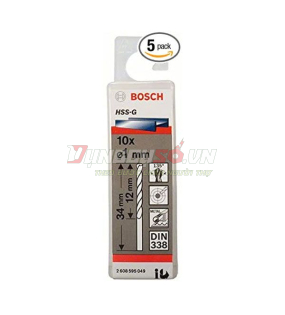 Mũi khoan sắt HSS-G 2.2mm (hộp 10 mũi)
