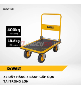 Xe đẩy hàng 4 bánh gấp gọn Dewalt DXWT-504 | Tải trọng 400kg
