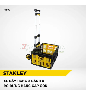Xe Đẩy Hàng 2 Bánh Kèm Rổ Đựng Hàng Gấp Gọn Stanley FT509 | Tải Trọng 60kg