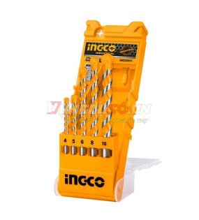 Bộ 5 Mũi Khoan Bê Tông Đuôi Trơn INGCO AKD3051