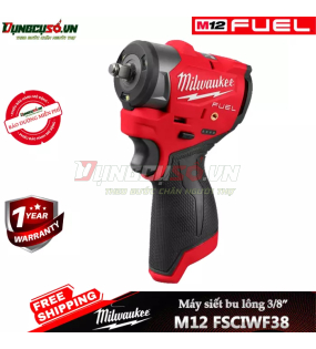 Máy siết bu lông Milwaukee 3/8″ M12 FSCIWF38
