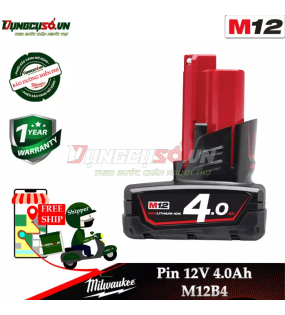Pin 12V 4.0Ah Milwaukee M12B4