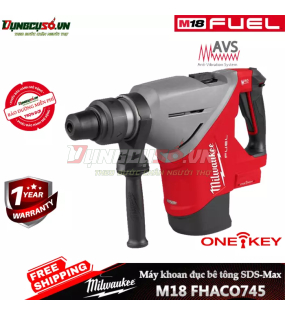Máy khoan đục bê tông SDS-Max Milwaukee M18 FHACO745