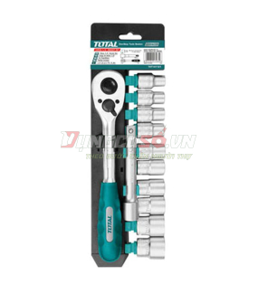 Bộ 12 socket 1/2in và cần 2 chiều Total THT141121