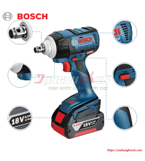 Máy siết bu lông động lực dùng pin 18V Bosch GDS 18V-EC 300-ABR (SOLO) (SẢN PHẨM BỎ MẪU)