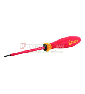 Tua vít dẹp 4x100mm VDE cách điện 1000V Sata 61313
