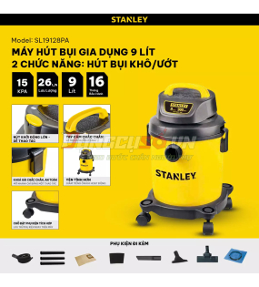 Máy hút bụi 2 chức năng Stanley SL19128PA – 9L – 15Kpa