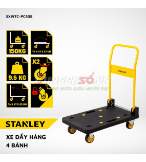 Xe đẩy hàng 4 bánh Stanley PC508 |Tải trọng 150kg