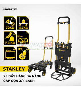 Xe đẩy hàng đa năng, hiệu Stanley FT585 |  Dễ dàng chuyển đổi 2 bánh và 4 bánh