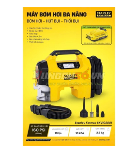 Máy bơm hơi đa năng 3 in 1 dùng pin kèm tính năng thổi và hút bụi STANLEY Model SXVI02001A | HÀNG CHÍNH HÃNG