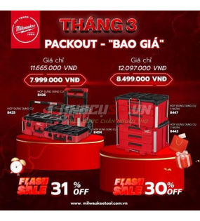 Combo thùng đồ nghề Milwaukee PACK OUT T3.2024