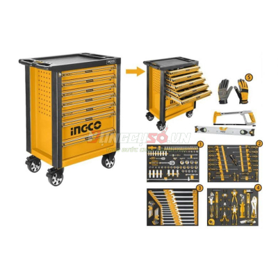Tủ kéo 7 ngăn và 162 công cụ INGCO HTCS271621