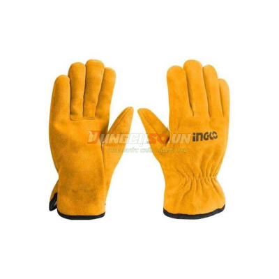 Găng tay vải da 10in INGCO HGVC02