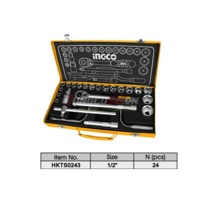 Bộ 24 đầu tuýp 1/2 in INGCO HKTS0243