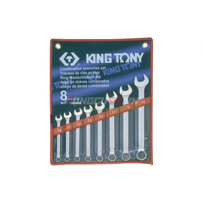 Bộ cờ lê vòng miệng 8 chi tiết 10-22mm Kingtony 1208MR