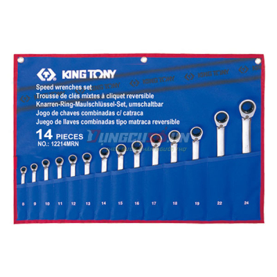 Bộ cờ lê vòng miệng 14 chi tiết 8-24mm Kingtony 12214MR