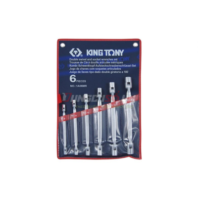 Bộ cần tuýp lắc léo 6 chi tiết 8-19mm Kingtony 1A06MR