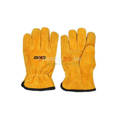 Găng tay vải da 10in INGCO HGVC02