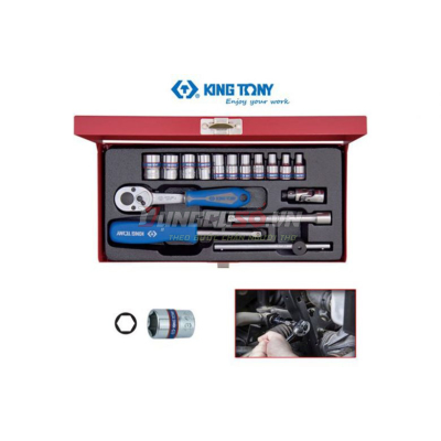 Bộ tuýp 1/4″ 16 chi tiết Kingtony 2516MR