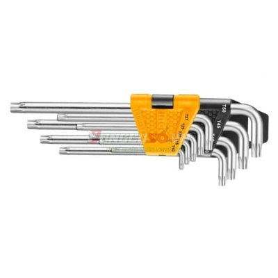 Bộ 9 Chìa Lục Giác Bông T10-T50 INGCO HHK13092