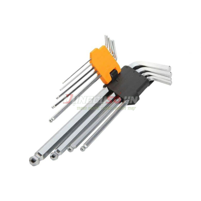Bộ 9 Chìa Lục Giác Đầu Tròn 1.5-10mm INGCO HHK12091