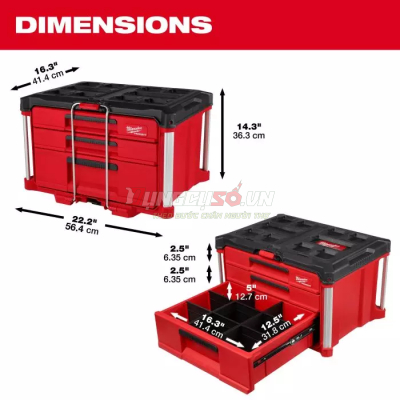 Hộp đựng dụng cụ Milwaukee cùng hệ PACKOUT™ 48-22-8447