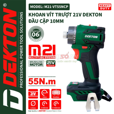 Máy vặn vít trượt Dekton M21-VT55NCP (Chưa pin và sạc)
