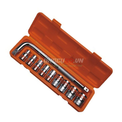 Bộ tuýp 1/2″ 12 cạnh 10 chi tiết xi bóng Cr-V Asaki AK-9767