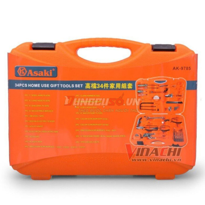 Bộ dụng cụ gia đình 34 chi tiết Asaki AK-9785