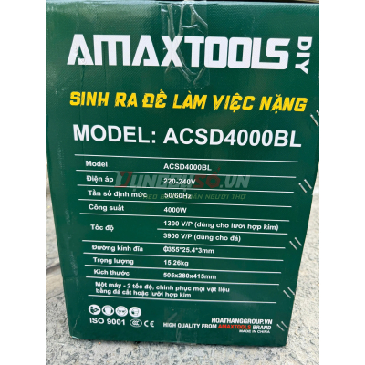Máy cắt sắt Amaxtools ACSD4000BL | Công suất 4000w, Điện áp 220V