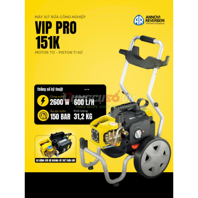 Máy xịt rửa công nghiệp Annovi VIPPRO 151K 2600W-150 Bar