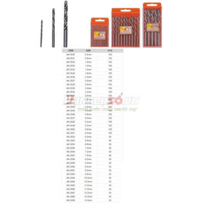 Mũi khoan sắt & inox 8.2mm Asaki AK-3559