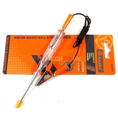 Bút thử điện một chiều DC Φ3 x 140mm6 &#8211; 12 &#8211; 24V Asaki AK-9063