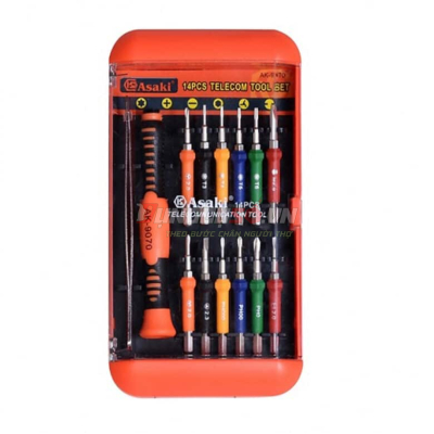 Bộ tua vít viễn thông 14 cây Asaki AK-9070