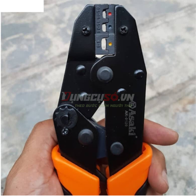 Kềm bấm đầu cosse tròn 9inch/225mm Asaki AK-9121