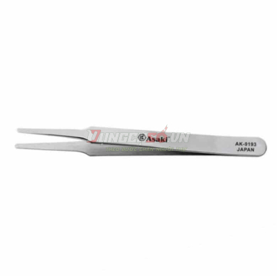 Nhíp inox gắp linh kiện mũi bằng 120 x 9 x 2mm Asaki AK-9193
