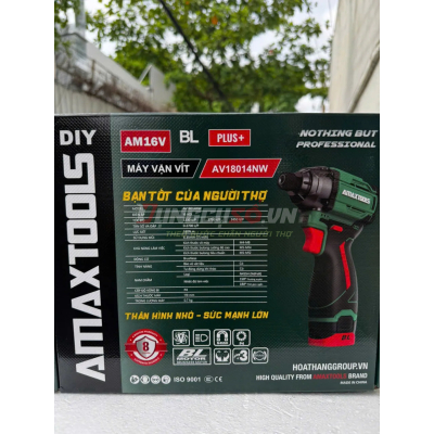 Máy Vặn Vít Pin AMAXTOOLS AV18014NW 16V | Lực Siết 180Nm, Động Cơ Không Chổi Than