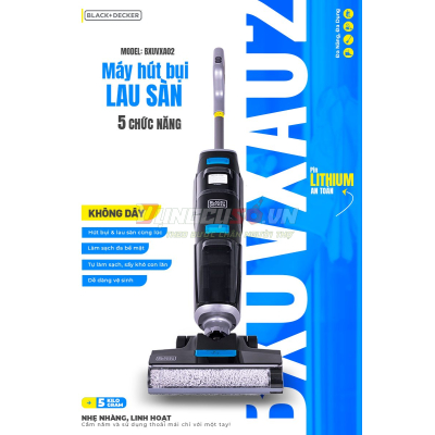 MÁY HÚT BỤI LAU SÀN THÔNG MINH KHÔNG DÂY 5 CHỨC NĂNG  BXUVXA02